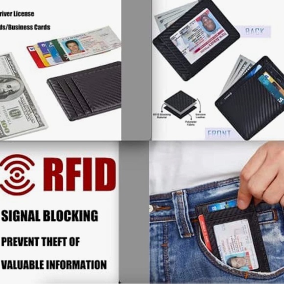 MILANO HAND CRAFTED LUXURY VEGAN ECO FRIENDLY SLIM WALLET - Picture 3 of 6